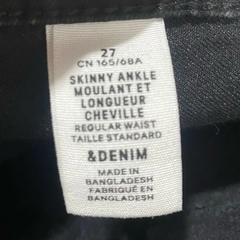 H&M Black Skinny Ankle Regular Waist‎ &Denim Jeans size 27